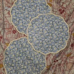 Tabitha Webb Placemats Set Of 3 Daisy Farmhouse Chic Quilted